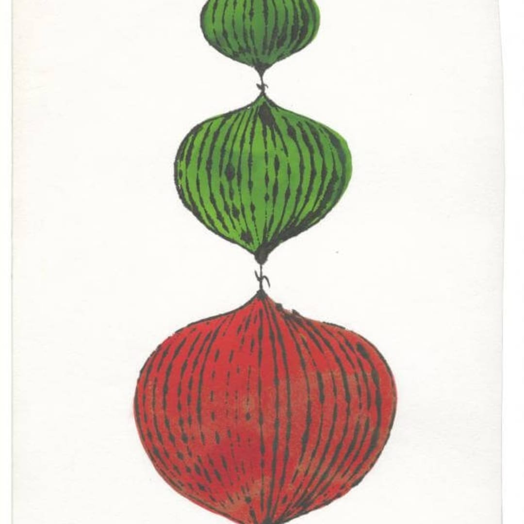 Andy Warhol Christmas Ornament, ink and Dr. Martin’s Aniline Dye on paper, drawn circa 1957 © The Andy Warhol Foundation for the Visual Arts, Inc.