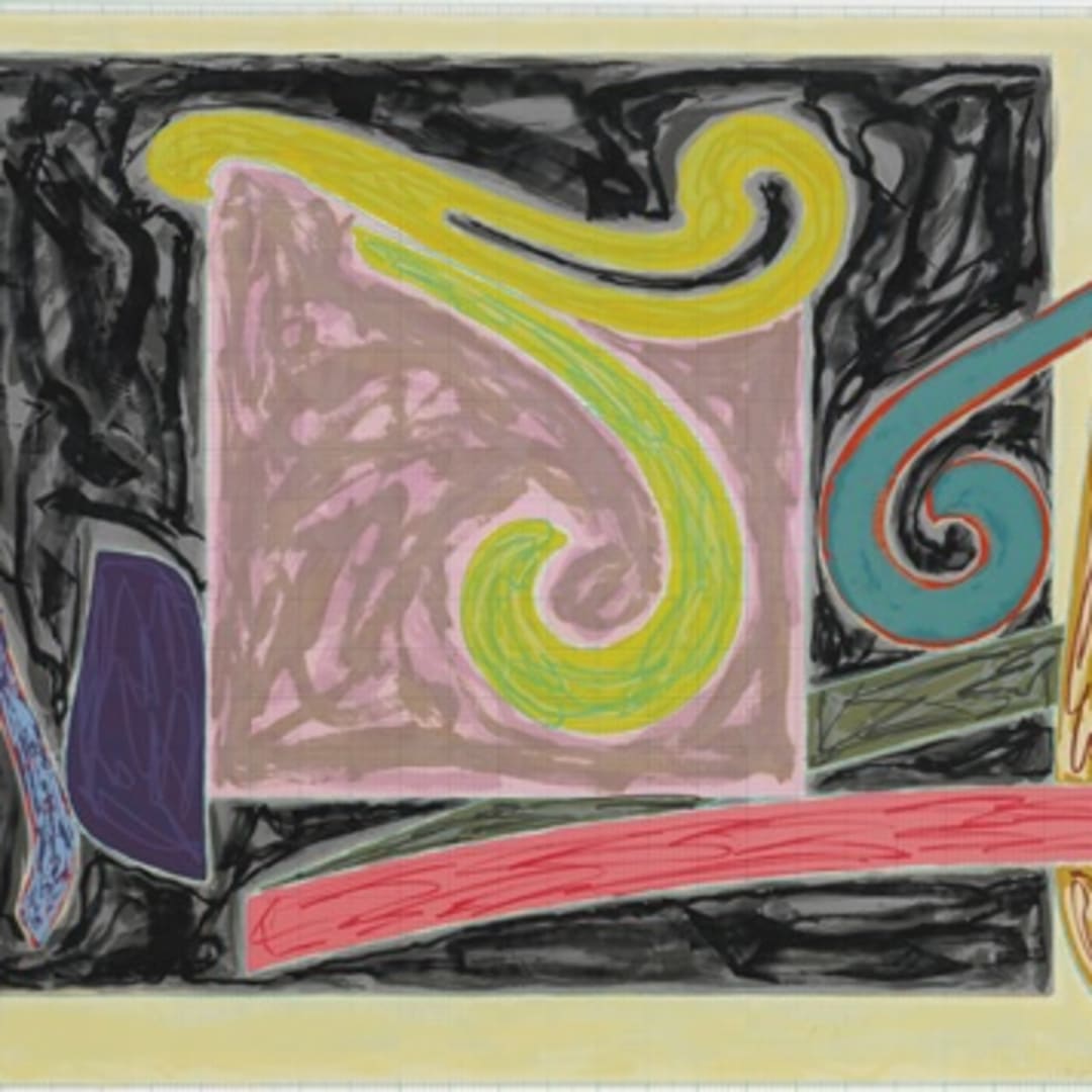 Frank Stella Steller’s Albatross (Axsom 112), 1977 Lithograph, screen print on 350g Arches 88 paper 34.88h x 45.88w in. Edition of 50 For Sale at Vertu Fine Art