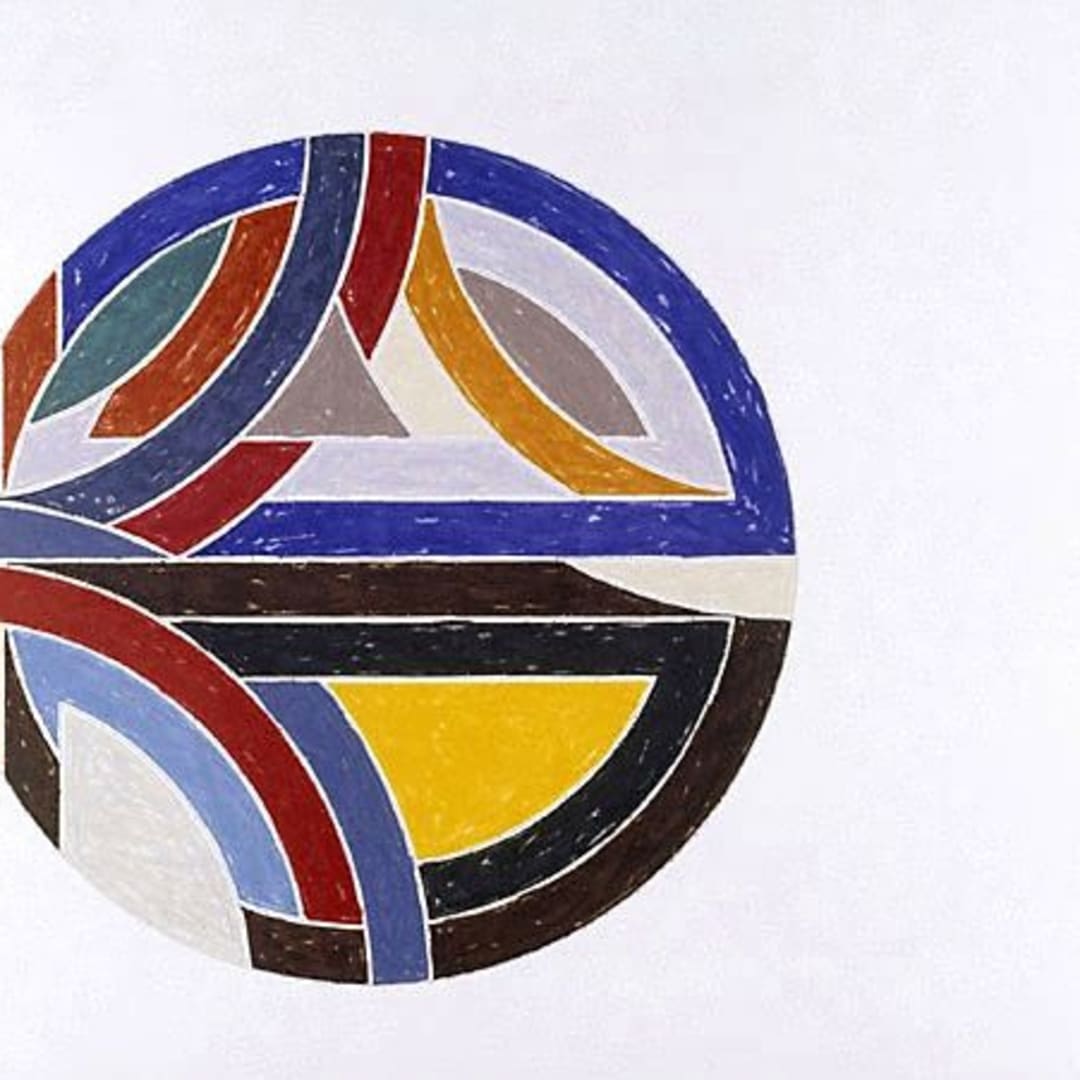 Frank Stella Sinjerli-Variation III (Axsom 117), 1977 Offset lithograph & screenprint 31.75 X 42.125 inches Edition of 100 For sale at Vertu Fine Art