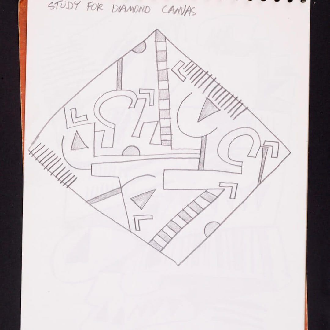 An early sketch, done c 1978, while Haring studied at the School of Visual Arts