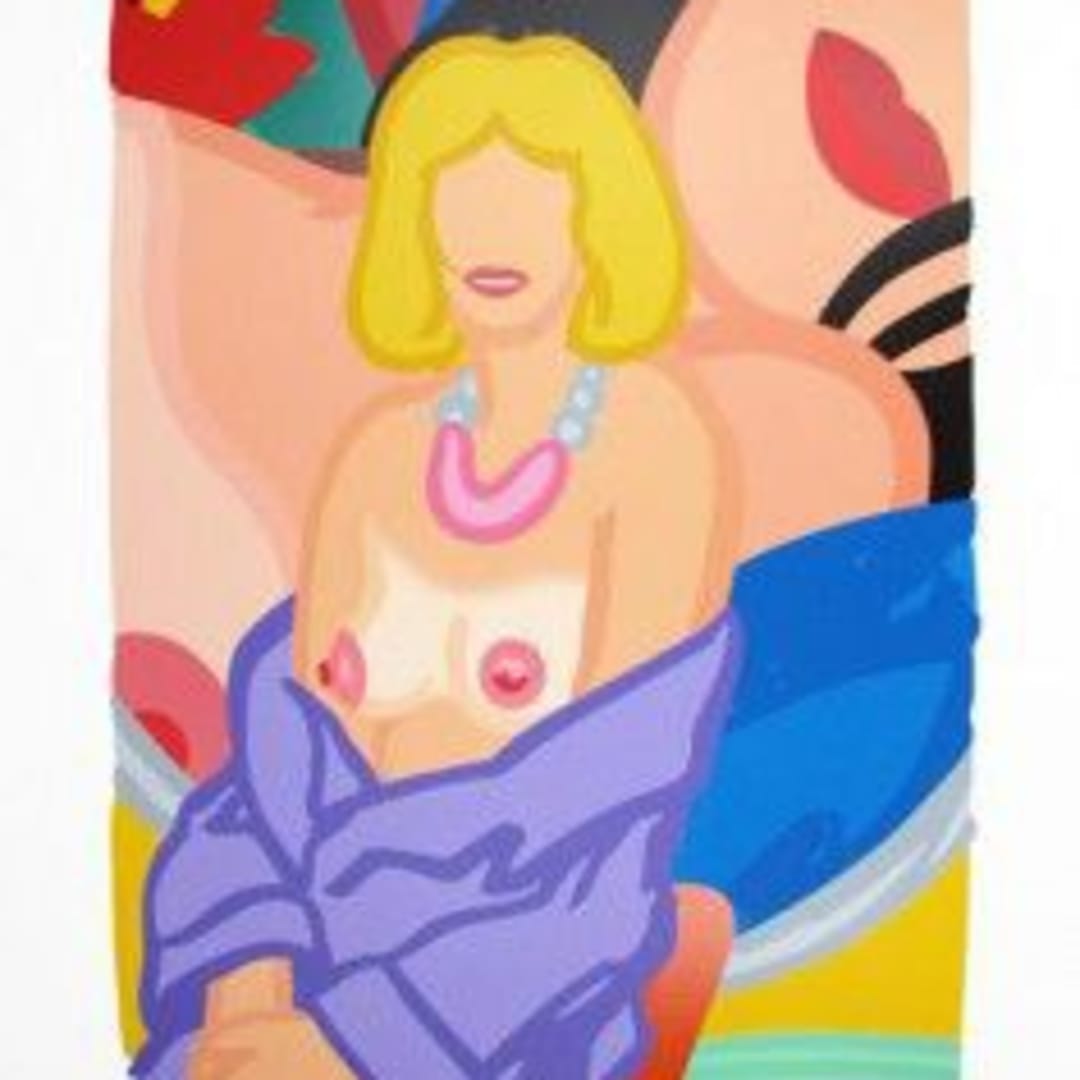 Tom Wesselmann Claire Seated with Robe Half-Off, 1993 Screenprint, 61 X 48 in., Edition of 90