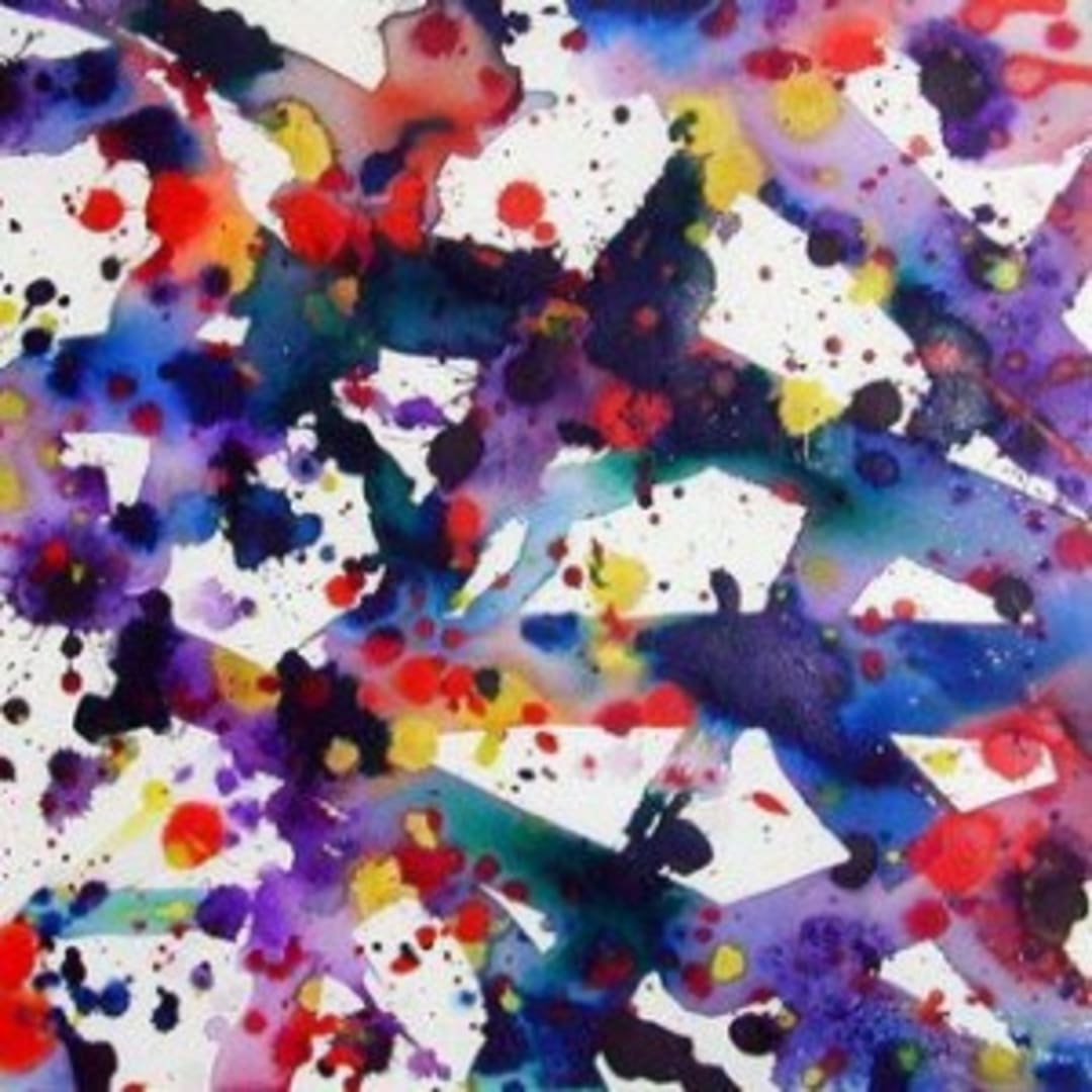 Sam Francis, Acrylic on Paper, 1975 Signed and Inscribed