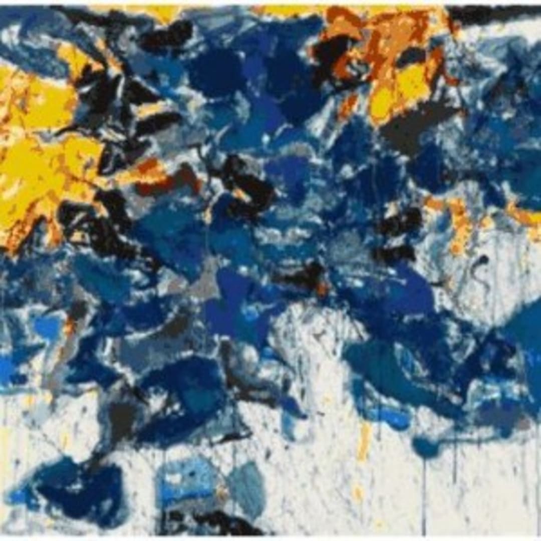 Sam Francis, “Symphony in Blue,” 1958 Gouache and watercolor on paper 27 x 39.4 inches