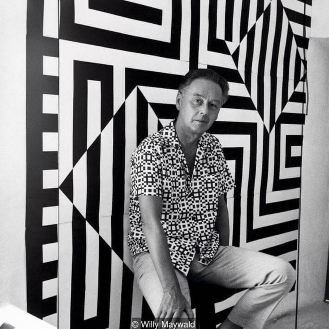 Victor Vasarely in 1960 (Credit: Willy Maywald)