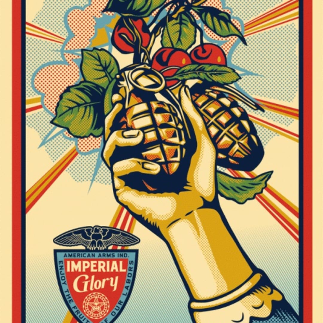 Available at VFA: Shepard Fairey, Imperial Glory, 2012, Four color silkscreen, 56.6 X 42.6 in., Edition of 50