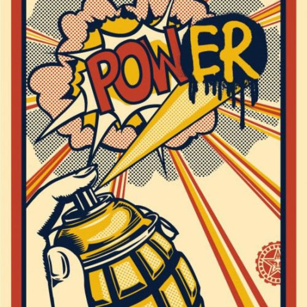 Available at VFA: Shepard Fairey, Power, 2012, Four color silkscreen, 56.6 X 42.6 in., Edition of 50