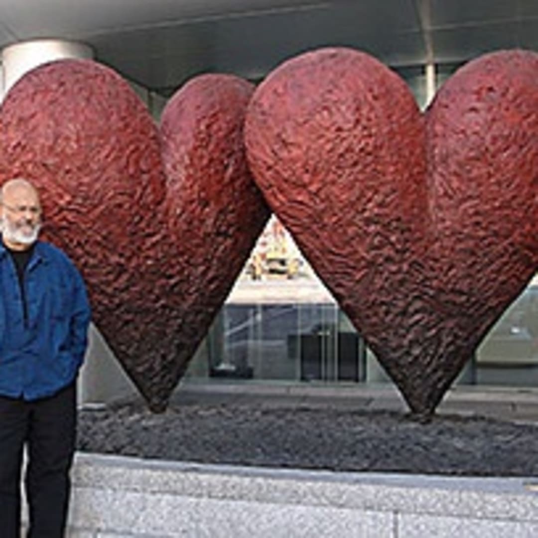 Jim Dine with Hearts, 2011
