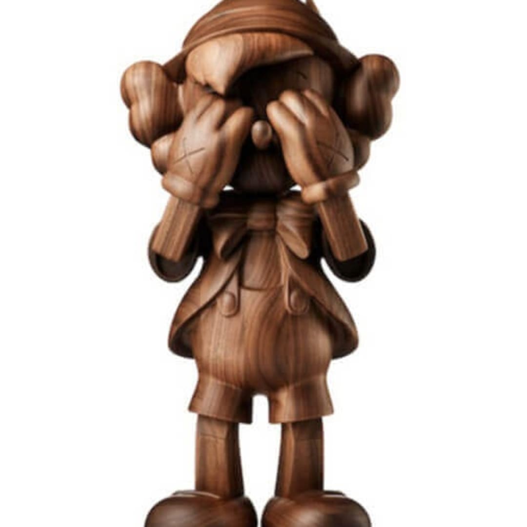 KAWS Pinocchio, 2017 Wood 15.35h x 7.48w x 7.09d in Edition of 100