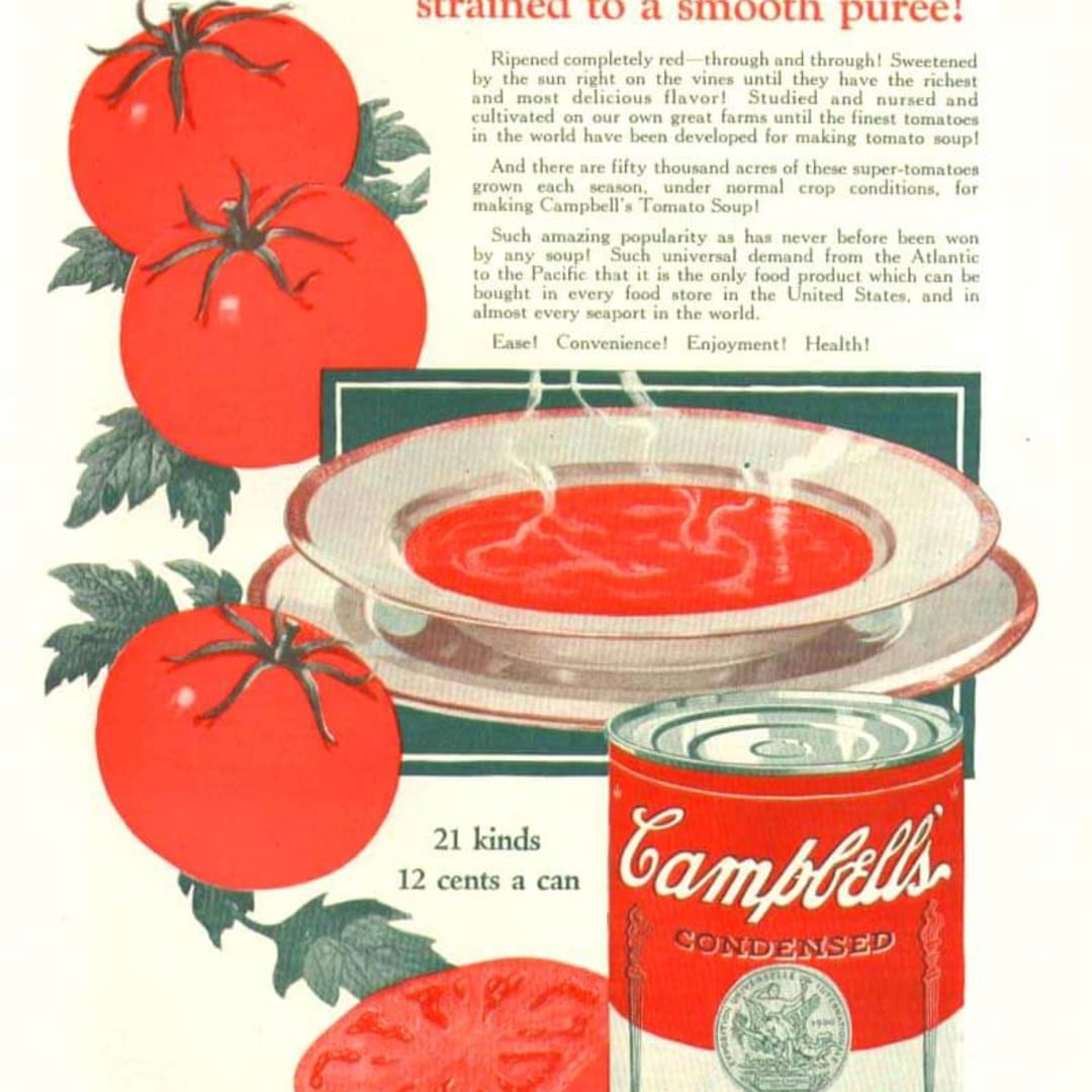 1920’s ad for Campbell’s Soup