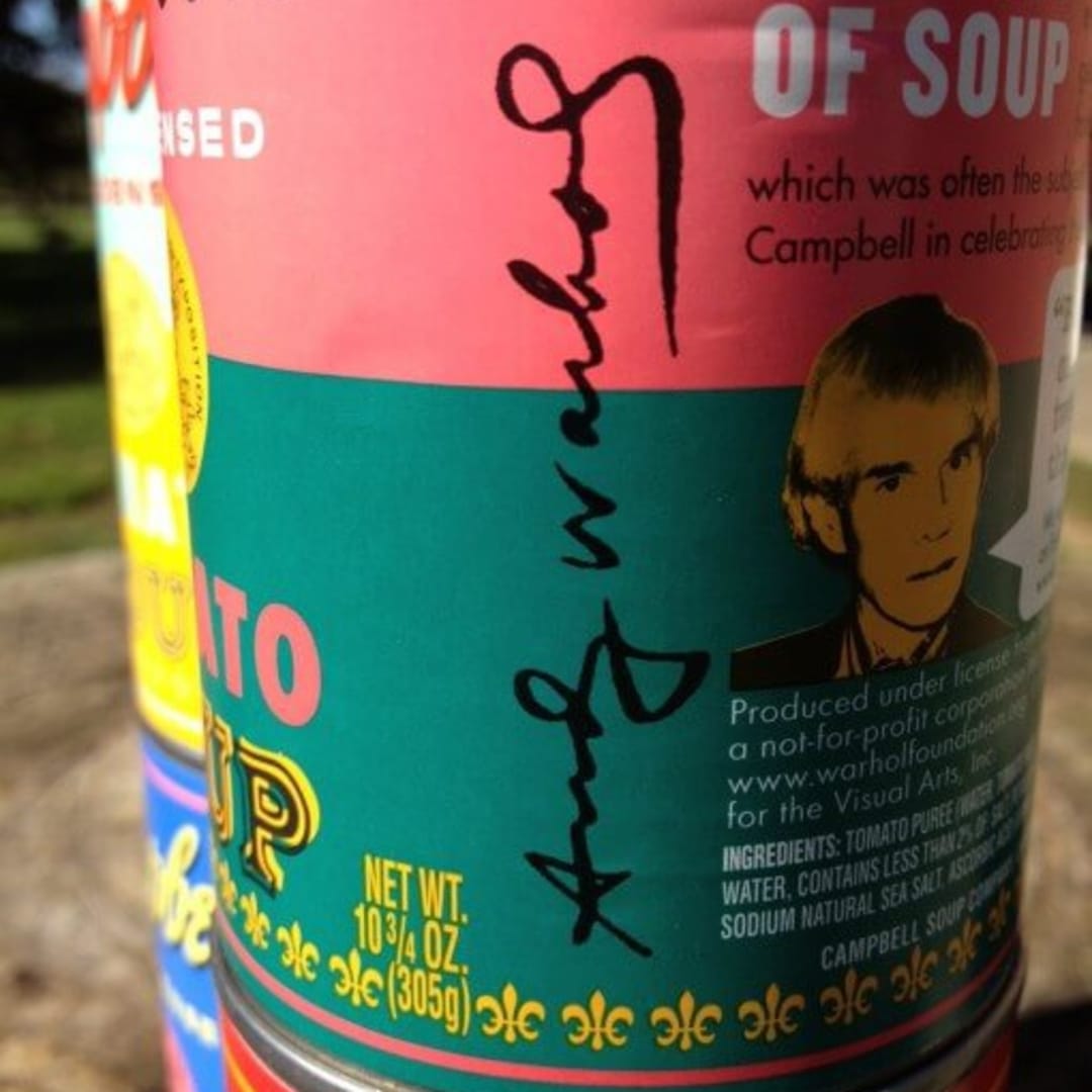 Campbell’s Soup 2012 Tribute label with printed signature