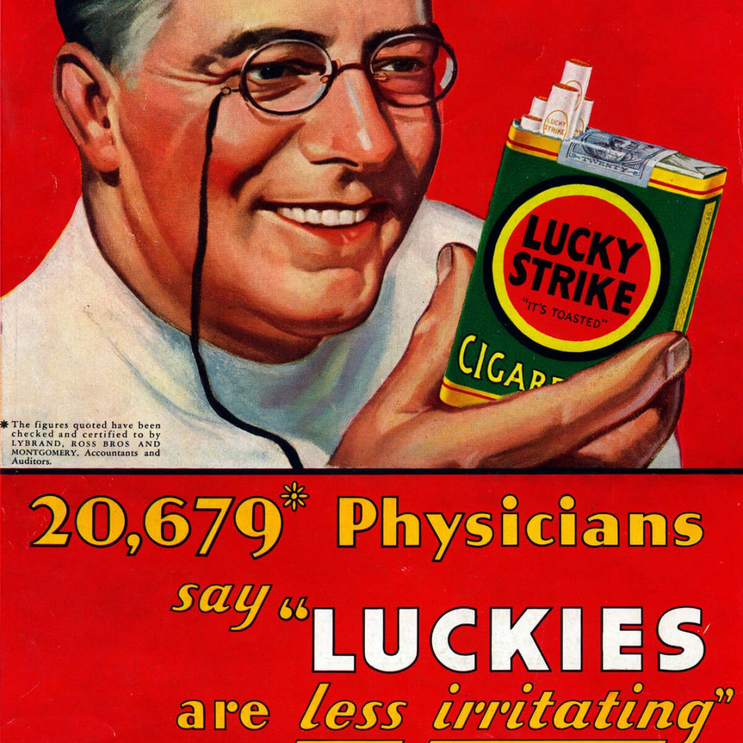 1930 Lucky Strike ad by the American Tobacco Company