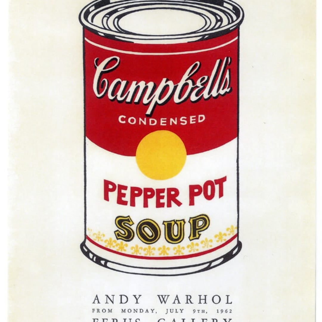 Irving Blum’s Ferrus Gallery convinced Warhol to finish and exhibit the Campbell’s Soup paintings in L.A.