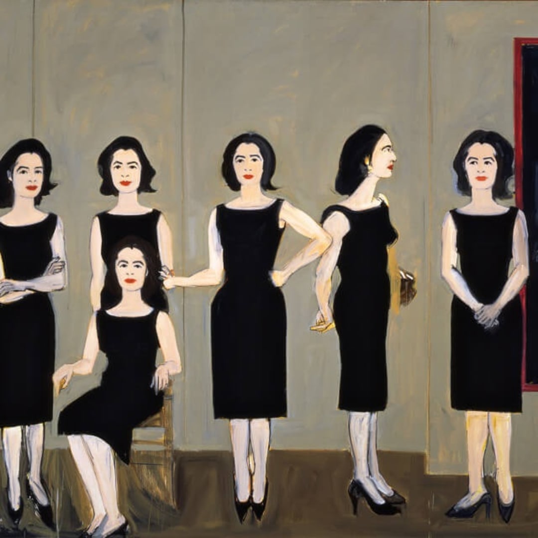 Alex Katz, Black Dress, 1960, Oil on linen, 72 1/4 x 84 1/2 inches