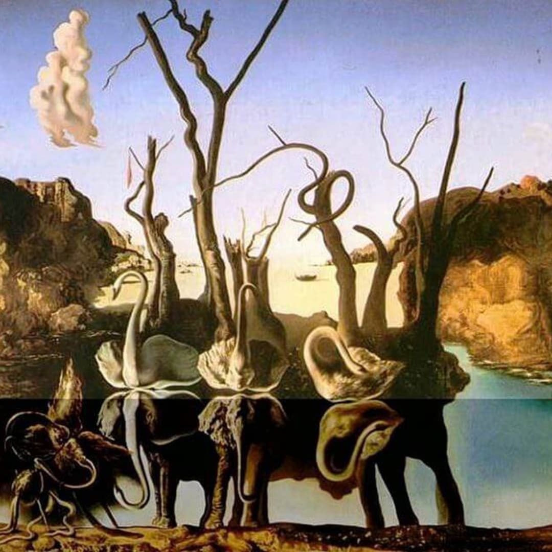 Salvador Dali Swans Reflecting Elephants, 1937