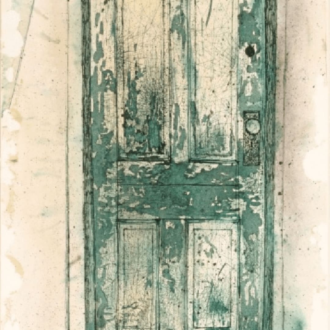 Richard Anuszkiewicz Green Door, 1953 Pen, Black and Green Ink with Green Wash The Cleveland Museum of Art, Cleveland, OH