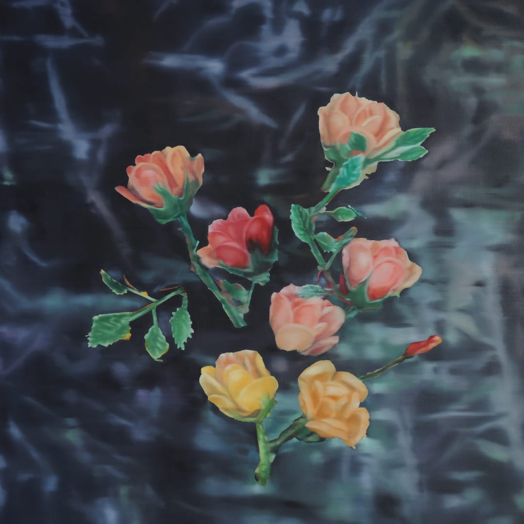 Martina Grlić Plastic flowers II, 2023 Oil on canvas 66 x 55 in | 170 x 140 cm (MG001)
