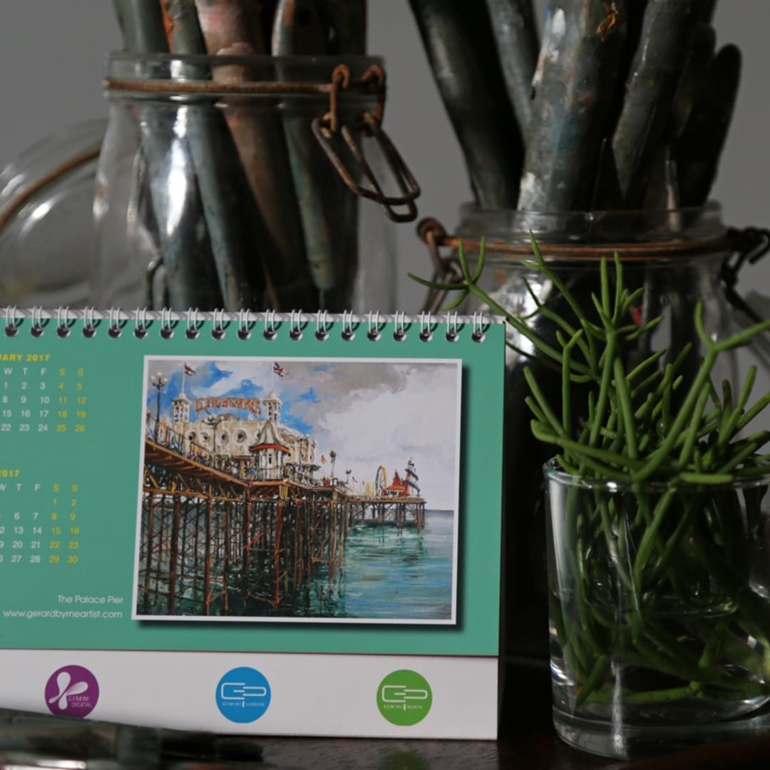 Gemini's 2017 charity calendar MARCH, 'The Palace Pier' by Gerard Byrne