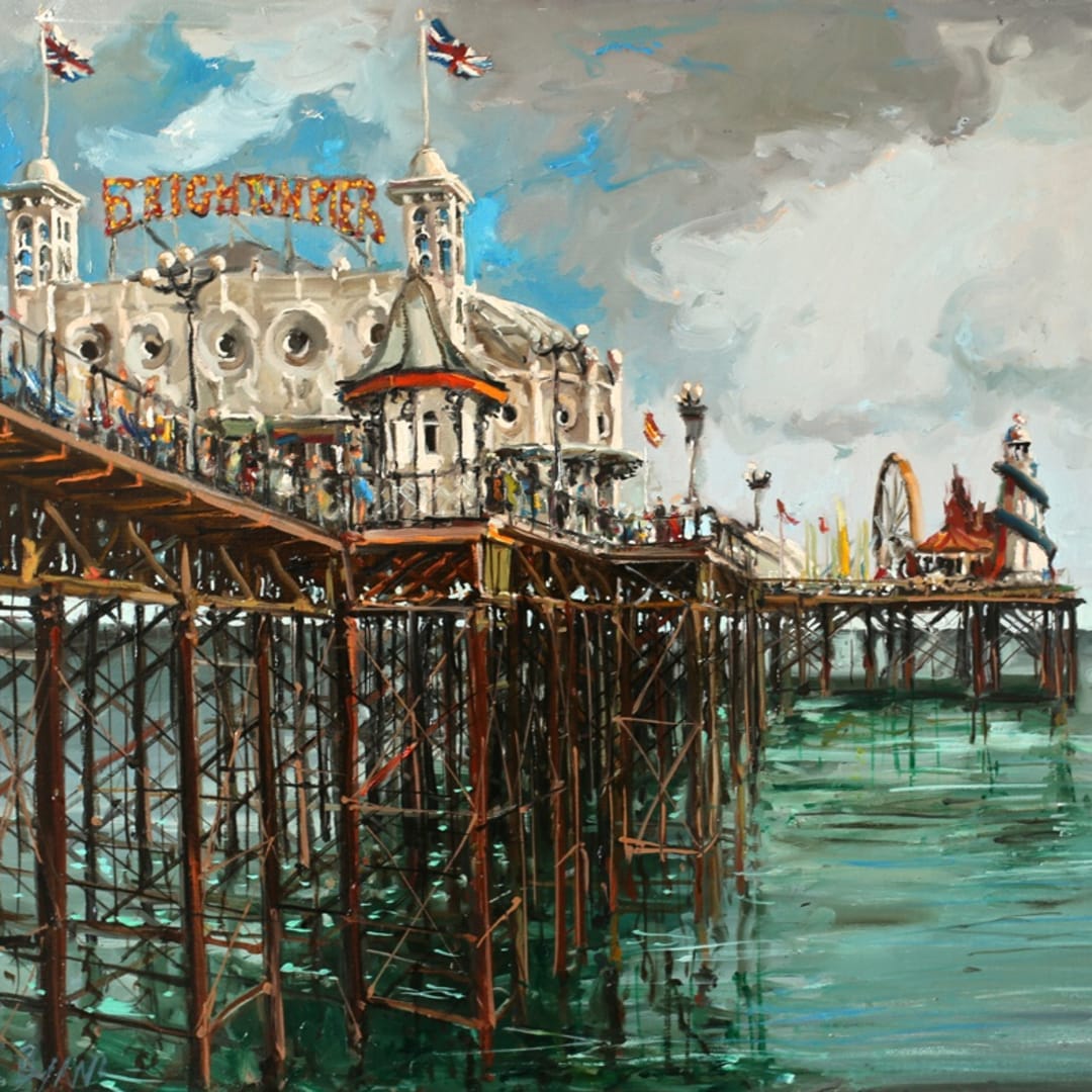 'The Palace Pier' plein air painting by Gerard Byrne
