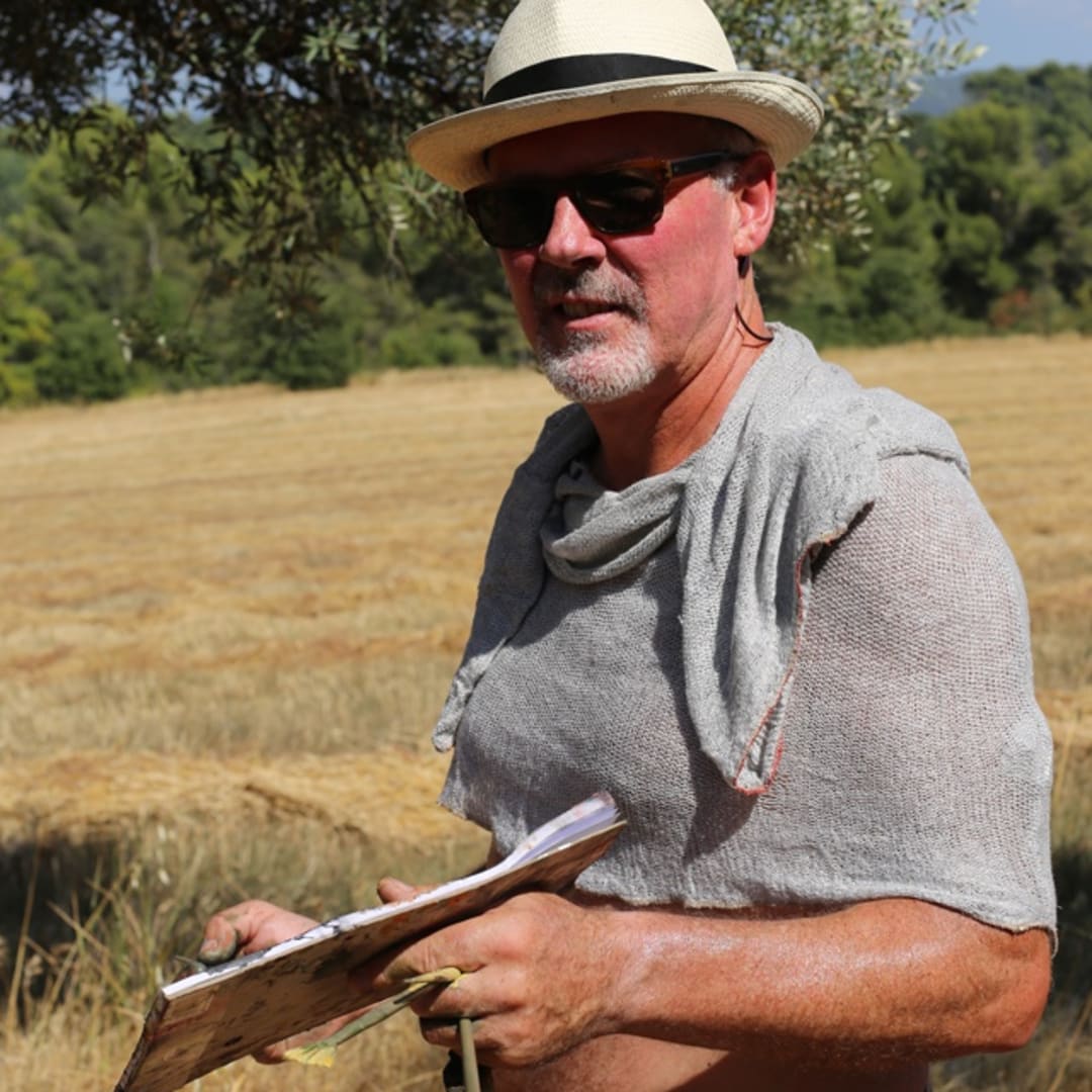 Gerard Byrne painting plein air 'Provence On My Mind'