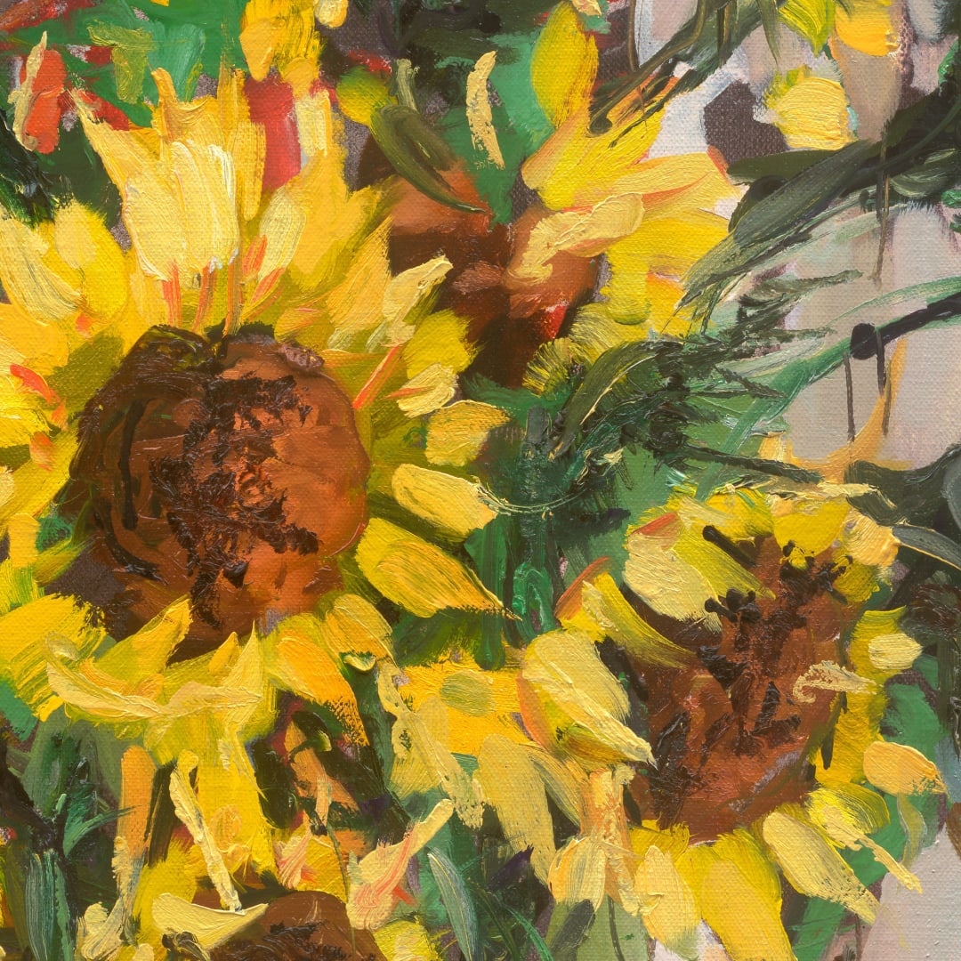 Gerard Byrne | 'Wilde Sunflowers' painting detail