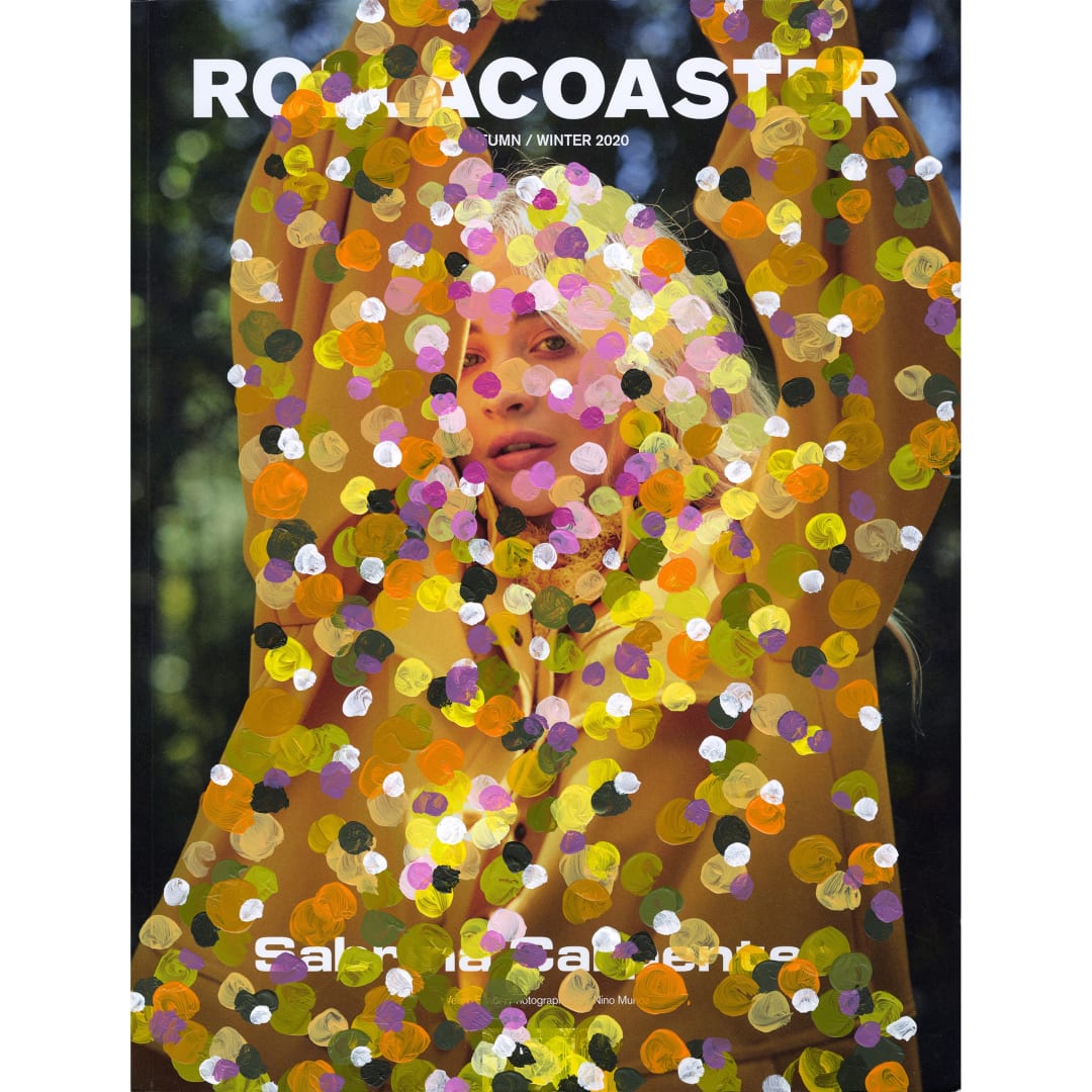 Michael De Feo, Untitled (Sabrina Carpenter by Nino Munoz for cover of Rollacoaster Magazine, Autumn/Winter, 2020), 2021, Acrylic on magazine cover.