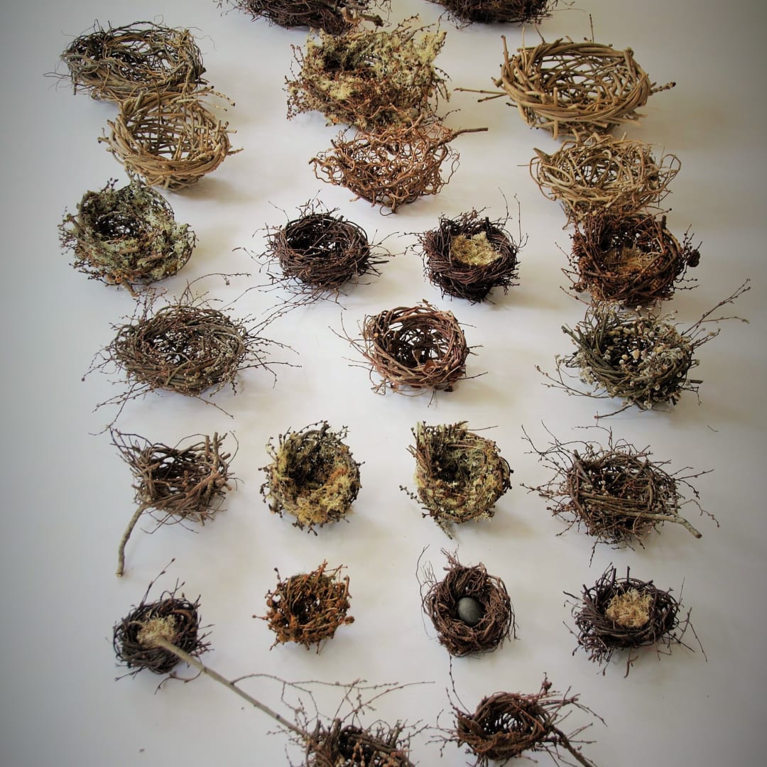 Group of twenty five nest by the artist