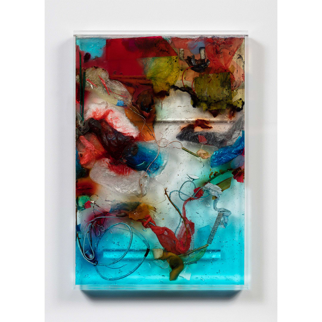 Samara Scott Untitled, 2019 Plexiglass, hair gel, pigment, plastic, mixed media 60 x 41 cm