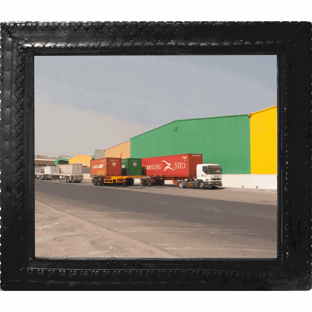 Hassan Hajjaj, Al Quoz Dubai , 2007, Metallic Lambda on 3mm dibond Frame: Wood, tyre and perspex, 76.8 x 66.4 cm (framed), Edition of 5, 2AP
