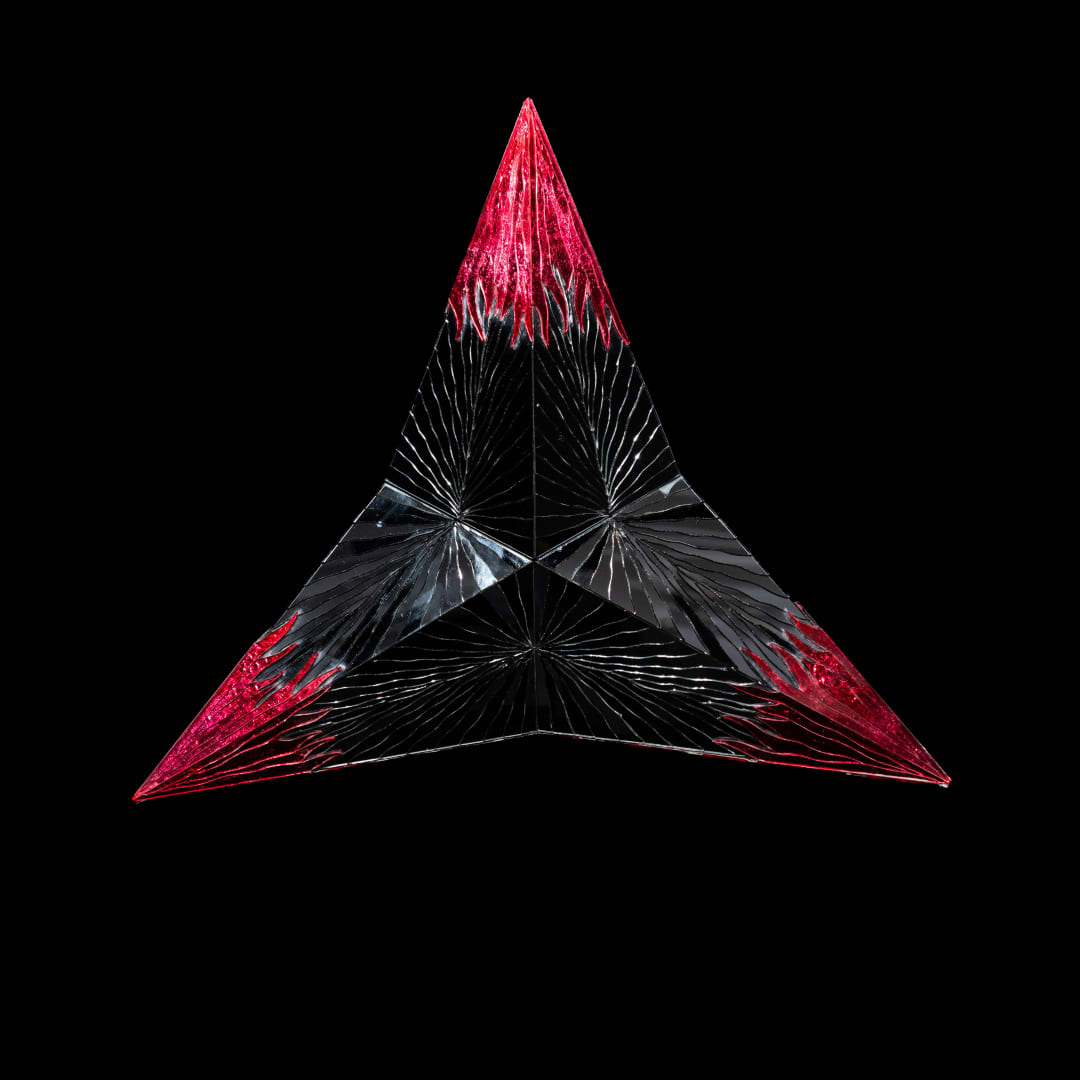 Taher Asad-Bakhtiari, Star 6, 2023/2024, Mirror ceramics and Stained glass, 40.00 x 35.00 cm