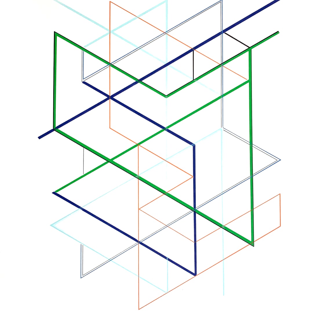 Monir Shahroudy Farmanfarmaian, Untitled (1976), 2018, Silk screen print on 300gsm on Tiepolo Fabriano paper, 80.50 x 60.00 cm. Edition of 30