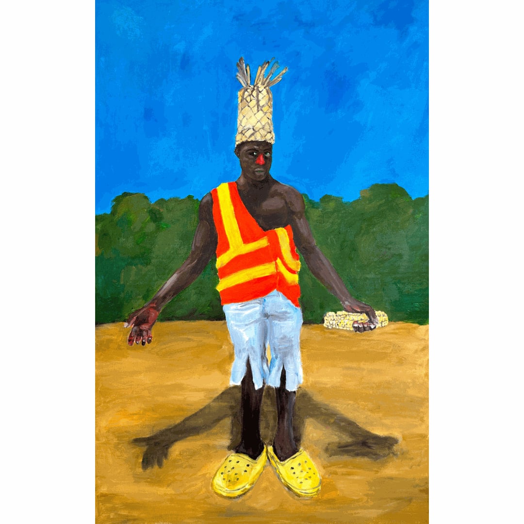 Anuar Khalifi, My Name Is Black, 2024, Acrylic on Canvas, 140 x 90 cm