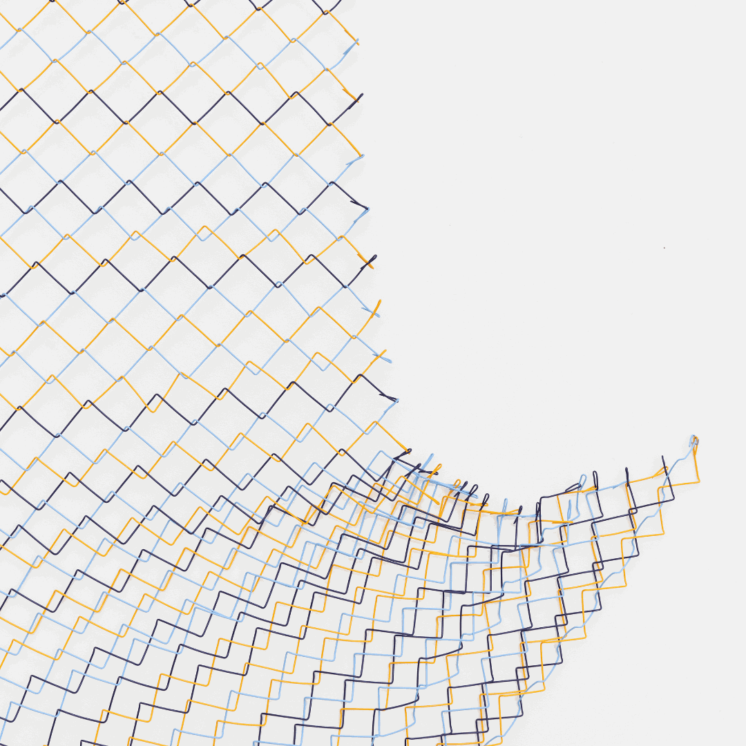 Rana Begum, No.1222 Chainlink, 2022, Powder coated galvanised steel chainlink, 170 x 140 x 5 cm, Detail
