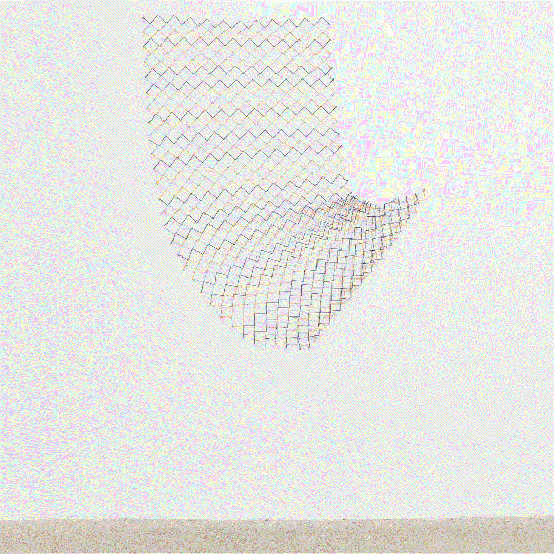Rana Begum, No.1222 Chainlink, 2022, Powder coated galvanised steel chainlink, 170 x 140 x 5 cm