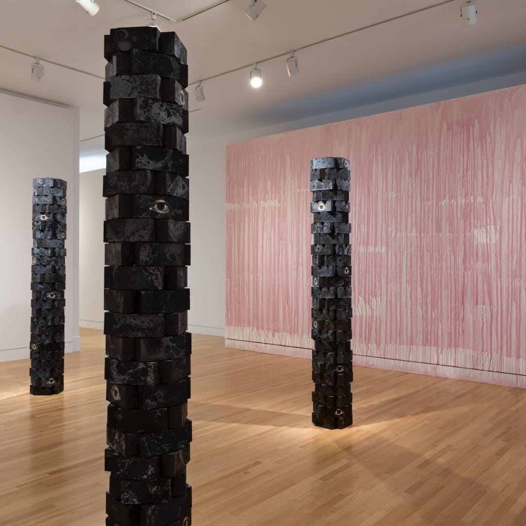 Installation view: Hayv Kahraman: Look Me in the Eyes, Frye Art Museum, Seattle, October 5, 2024–February 2, 2025. Photo: Jueqian Fang