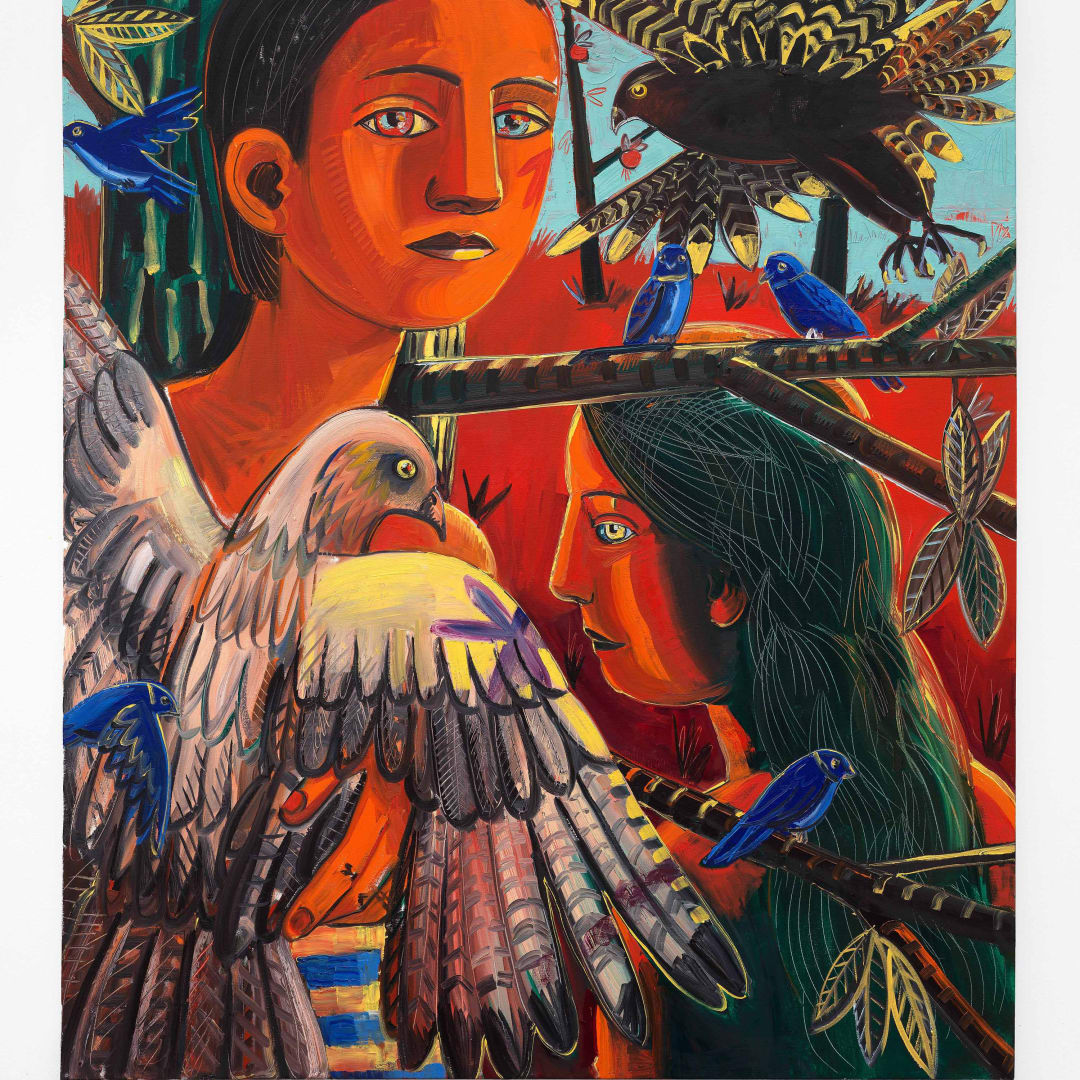 Carlo D'Anselmi Warbirds, 2022 Oil on canvas 72 x 60 inches