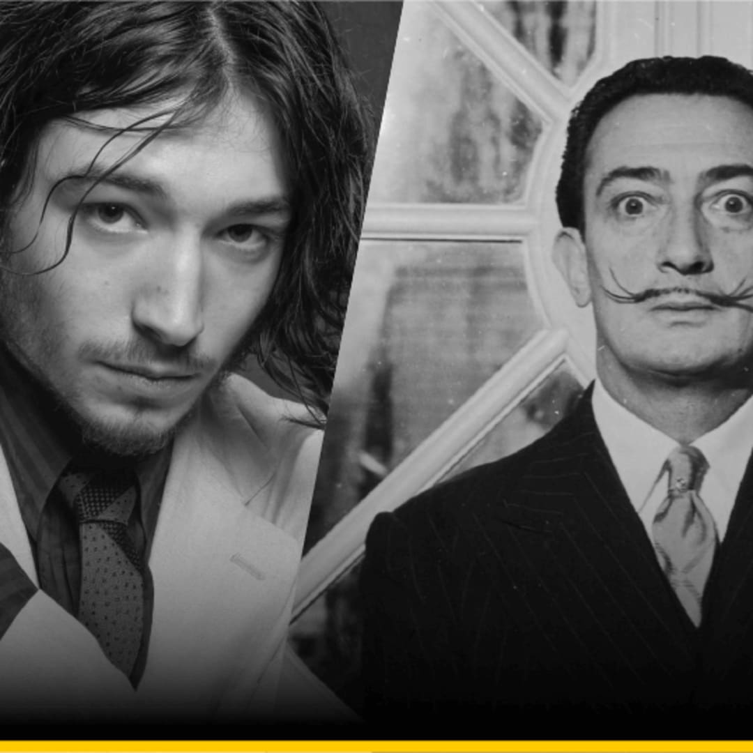 Ezra Hall (left) and Ben Kingsley (right) will portray Salvador Dali in the film Dali Land.