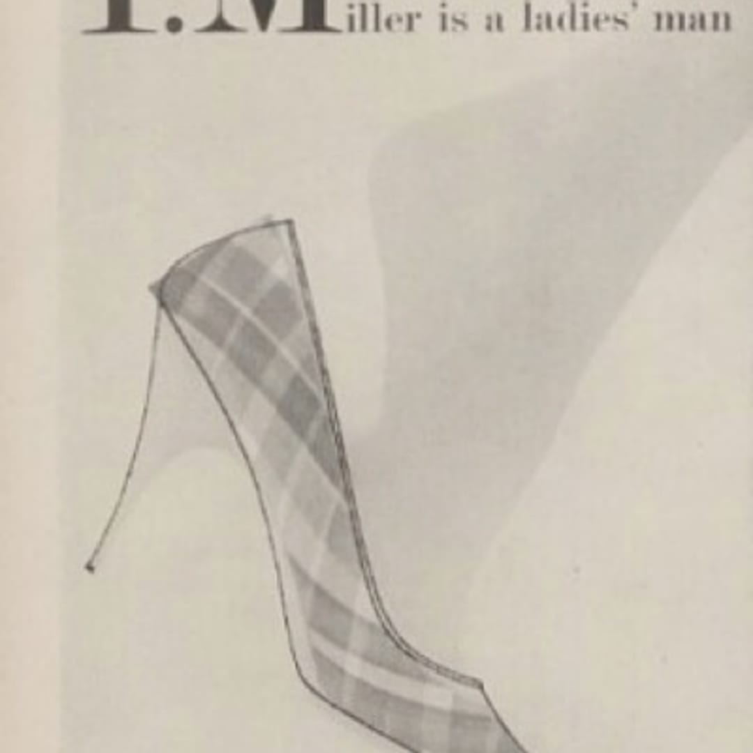 Illustration for I. Miller Shoes Andy Warhol, 1955