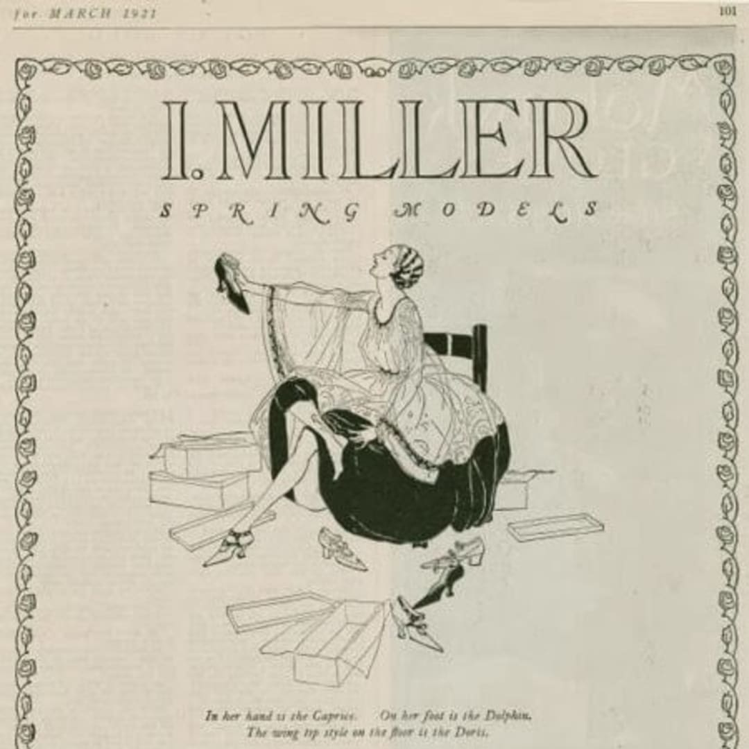 Ad for I. Miller Shoes, 1921