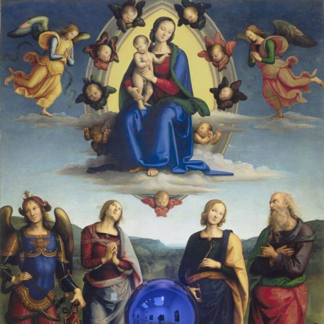 Jeff Koons Gazing Ball (Perugino Madonna and Child with Four Saints), 2014–15