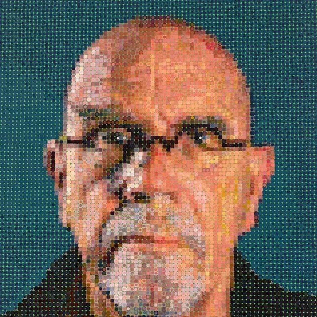 Chuck Close Self Portrait, 2016 Signed, dated and numbered Felt Hand Stamp 40 x 30 ins 101.6 x 76.2 cm (CC026)