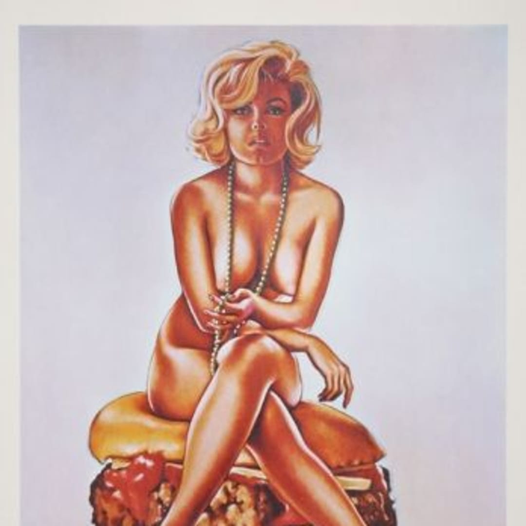 Mel Ramos Verna Burger 1965 Lithograph 21h X 17w in. Edition of 500