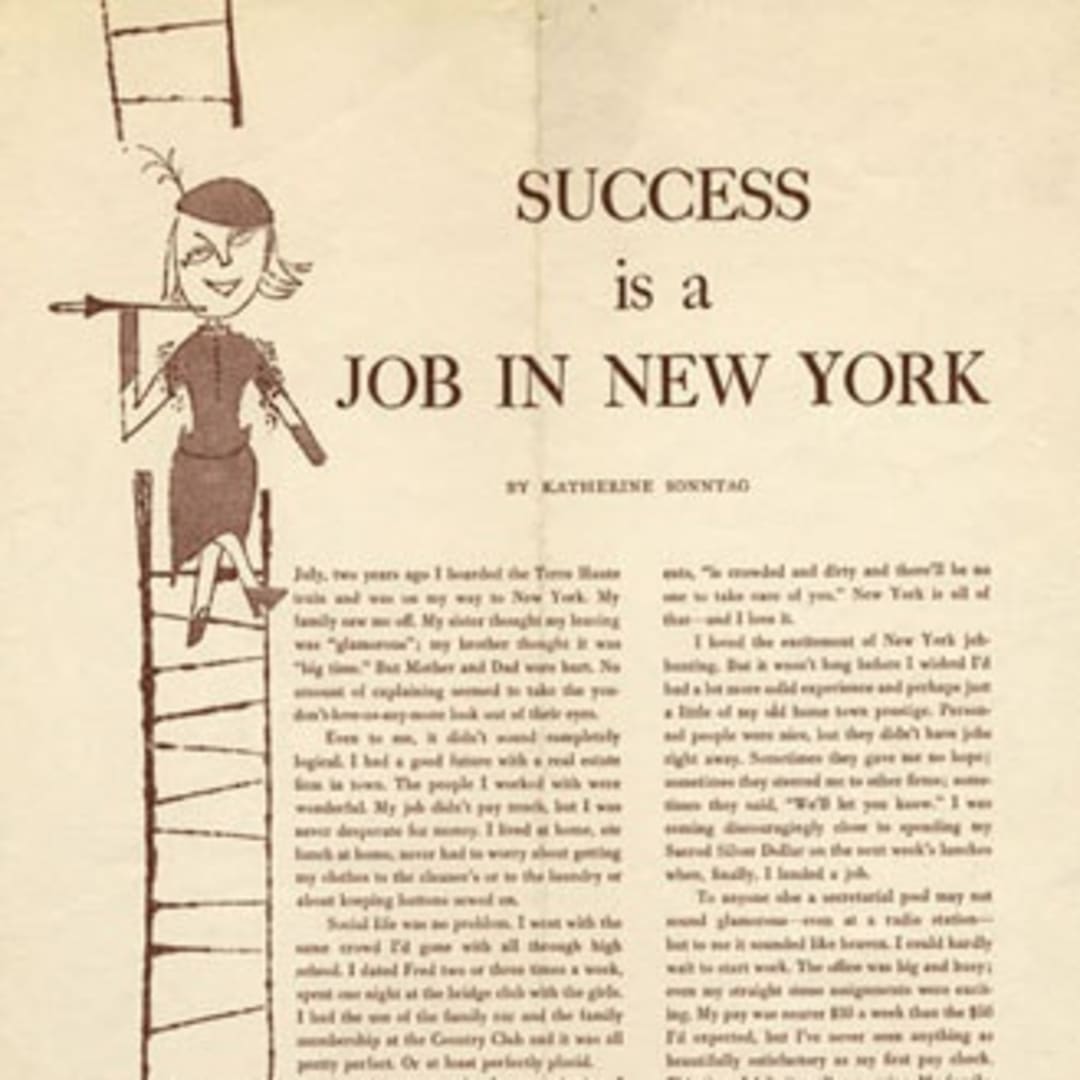 Andy Warhol Success is a Job in New York , 1949 ink on paper, 12 1/4 x 8 7/8 in.