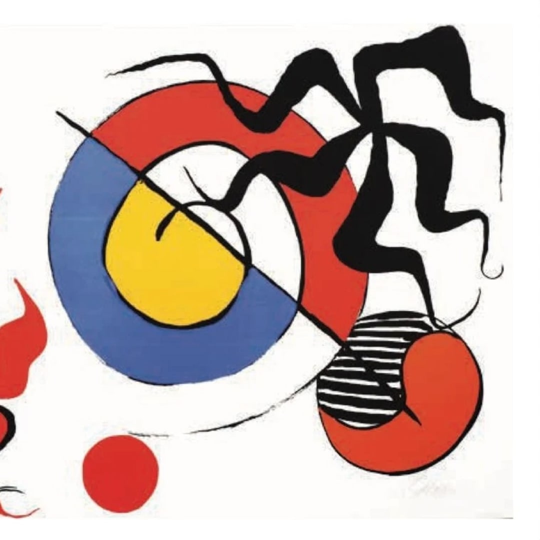 Alexander Calder Spirale et poulpe, 1975 Signed and numbered in pencil. Dated and titled on the Verso Lithograph in Colors 29.375 x 43.25 HC (Edition of 75 Available at VFA