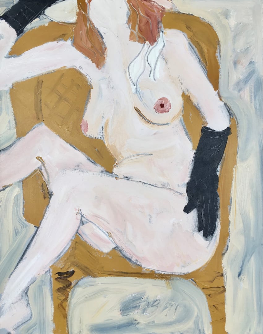 Freeman W. Butts One 49 91, 1991 Acrylic and charcoal on canvas 42 x 33 in 106.7 x 83.8 cm Bottom Center: FWB 91 Reverse: FW Butts 91