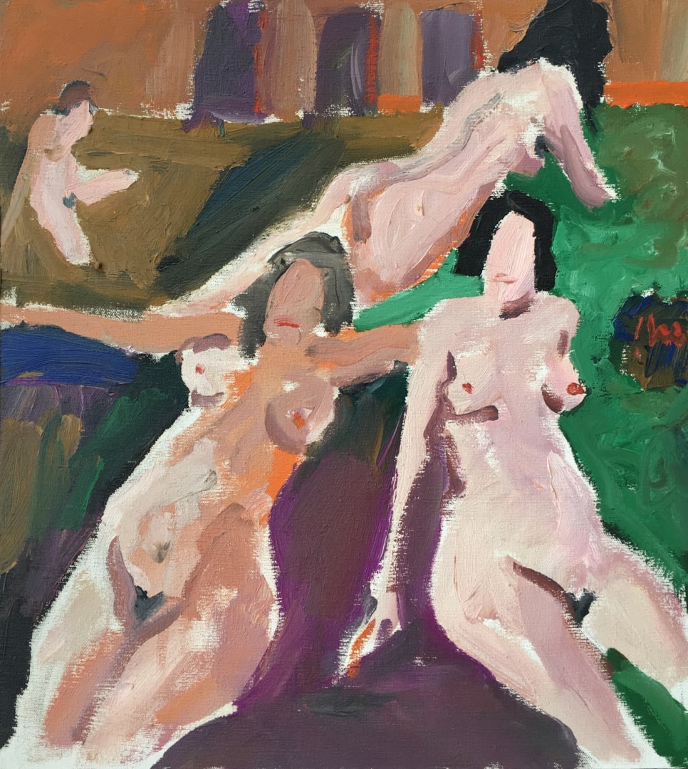 Freeman W. Butts 4 Figures, 1962 Oil on canvas 19 x 16.5 inches