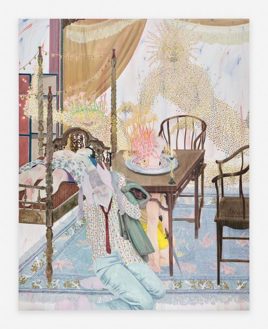 Ding Shilun Dream Trap, 2024 Oil on linen 240 x 190 cm 90 1/2 x 74 3/4 in