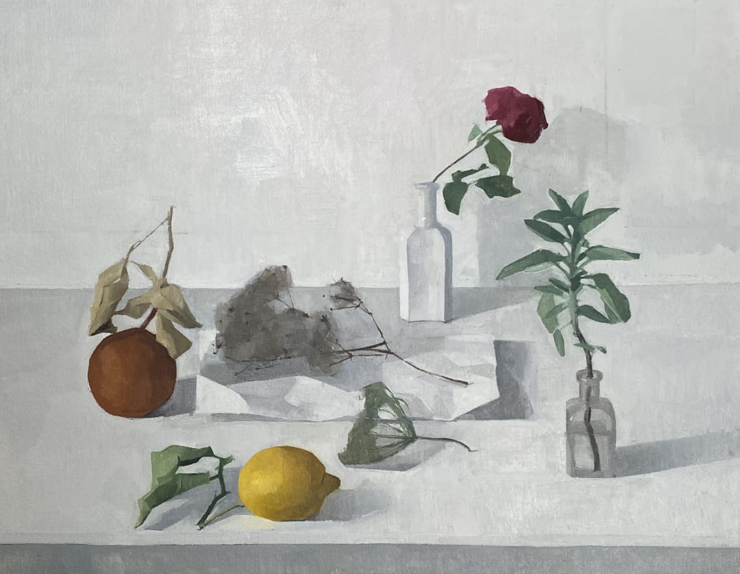 Jason Line Ingredients for a Perfumer, 2019 Oil on linen 36 x 46 cm
