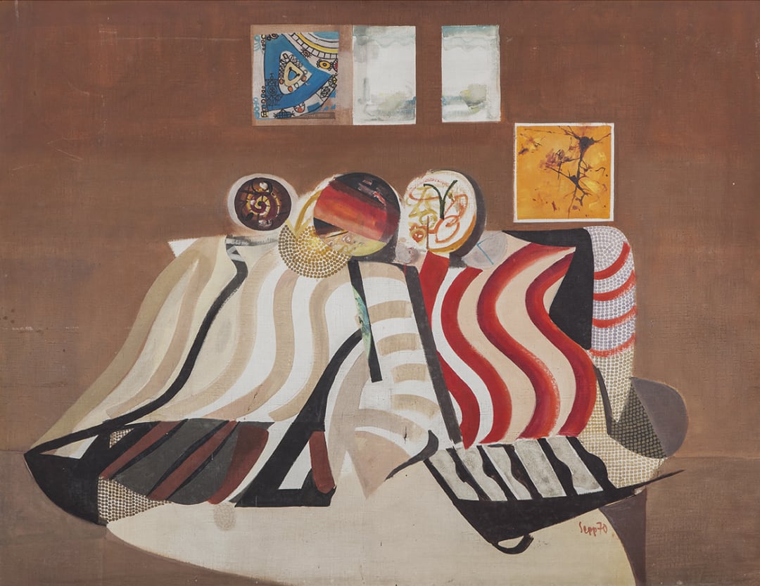 Sepp Baendereck Playtime, 1970 oil on canvas 51 1/8 x 40 1/8 in 130 x 102 cm
