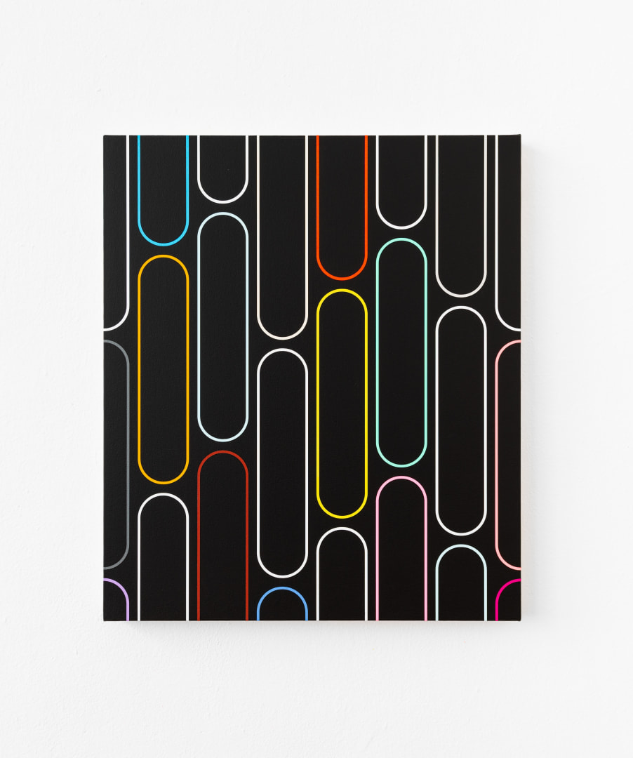 Jan van der Ploeg PAINTING No. 20-17, Untitled (THE NEW NORMAL), 2020 acrylic on canvas and board 57 x 49 cm