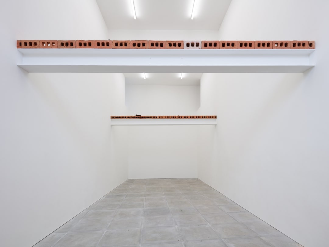 Kate Newby All the stuff you already know, 2018 Bricks, found glass, bronze, coins, ceramics, silver, brass, white brass, silver, pink silver Dimensions variable